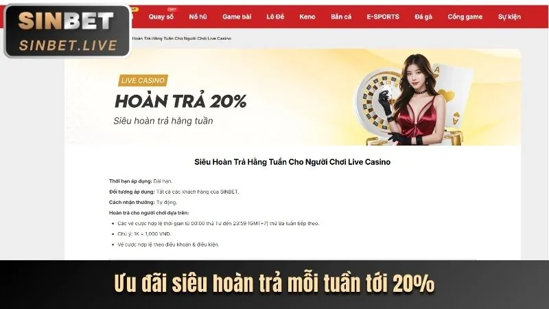 Khuyến mãi đặc biệt cho các trò chơi casino và nổ hũ.